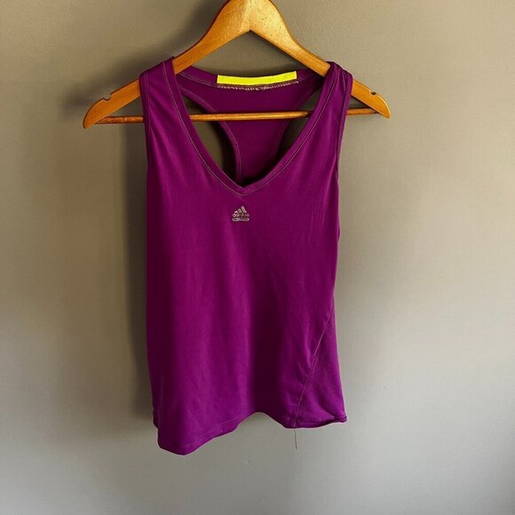 Adidas Tech Fit Clima Cool Tank Top Racerback Purple Sleeveless - Picture 1 of 6
